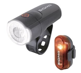 Sigma LED Beleuchtungs-Set Aura 30 Lux + Curve Batterie (schwarz)