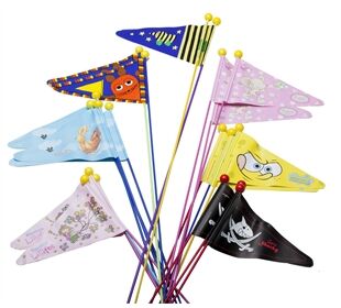 Bike Fashion Wimpel verschiedene Motive geteilte Stange