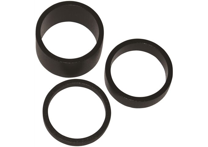 Matrix Spacer Set Alu 1 1/8" 5/10/20mm schwarz