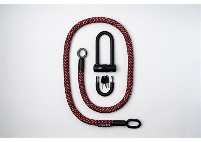 tex-lock tex-lock eyelet L 160cm + U/X-Lock, chateau red