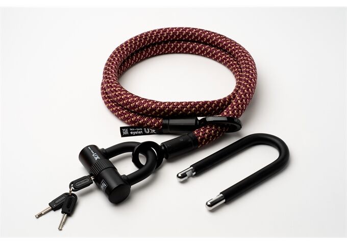 tex-lock tex-lock eyelet L 160cm + U/X-Lock, chateau red