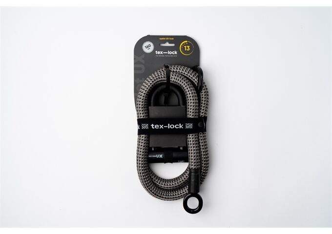 tex-lock tex-lock eyelet L 160cm + U/X-Lock, grau/schwarz