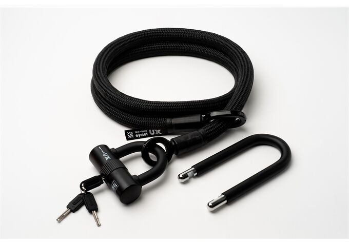 tex-lock tex-lock eyelet L 160cm + U/X-Lock, schwarz