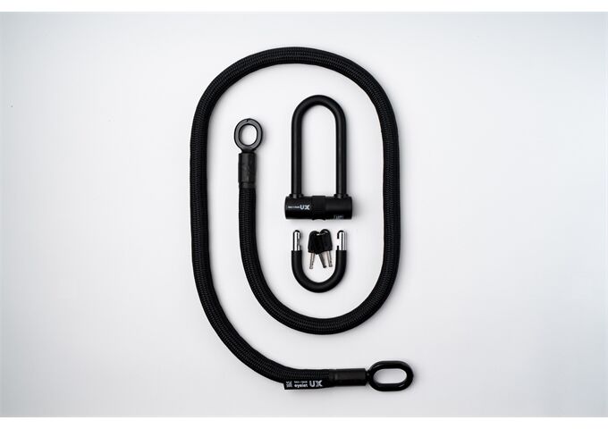 tex-lock tex-lock eyelet L 160cm + U/X-Lock, schwarz