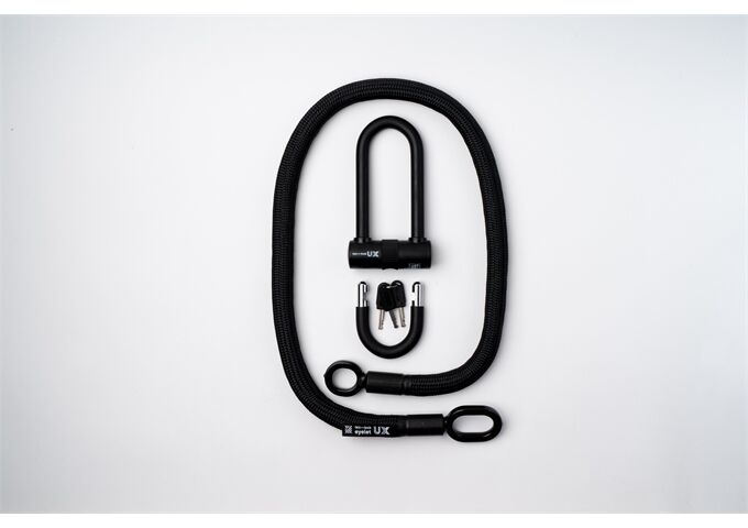 tex-lock tex-lock eyelet M 120cm + U/X-Lock, schwarz