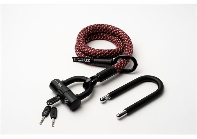 tex-lock tex-lock eyelet S 80cm + U-Lock, chateau red