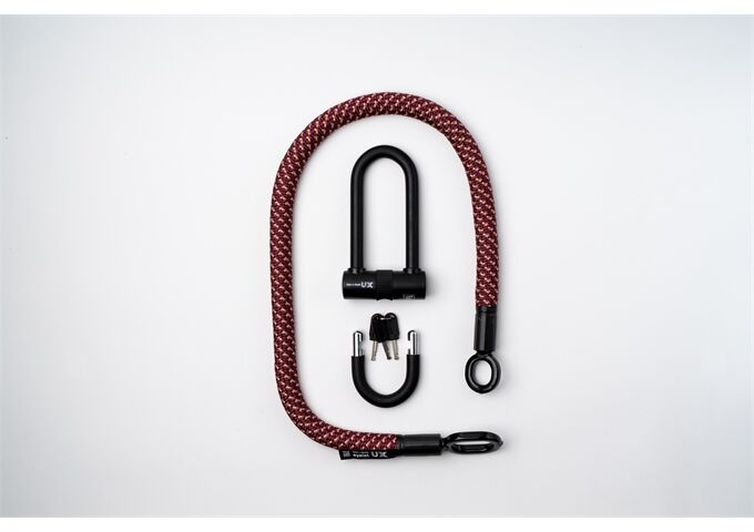 tex-lock tex-lock eyelet S 80cm + U-Lock, chateau red
