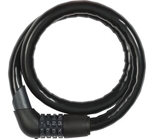 Abus 1360/85 Steel-O-Flex Tresor Kabel/4 Zahlen black (schwarz)