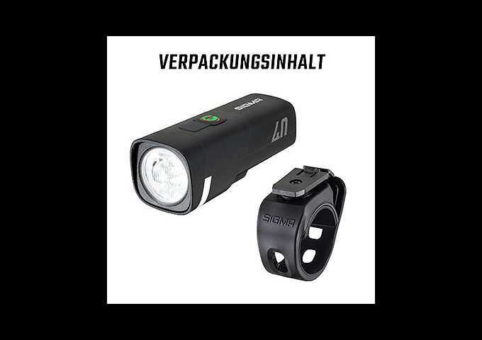 Sigma LED Akkufrontleuchte Aura 40 USB schwarz