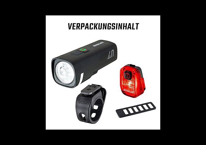 Sigma LED Akkuleuchten Set AURA 40 / HIRO 10 Set schwarz